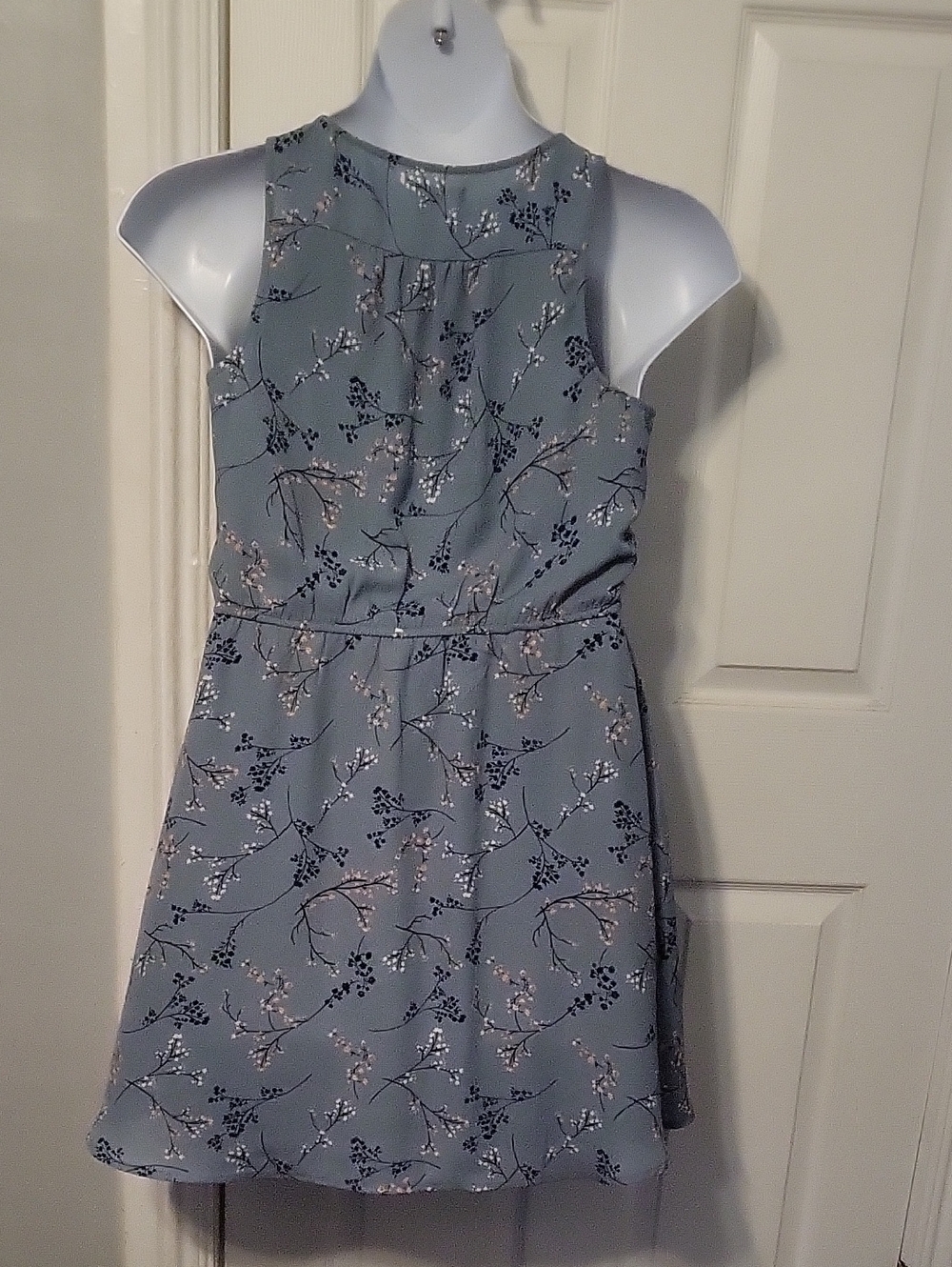 Maurices Blue Floral Drawstring Tank Dress - Picture 8 of 10